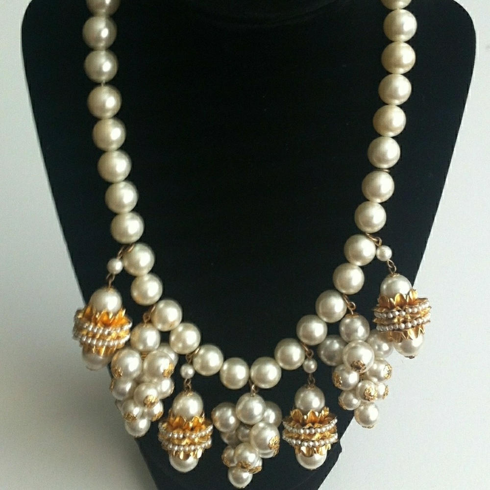Vintage Freirich Pearl Statement Necklace